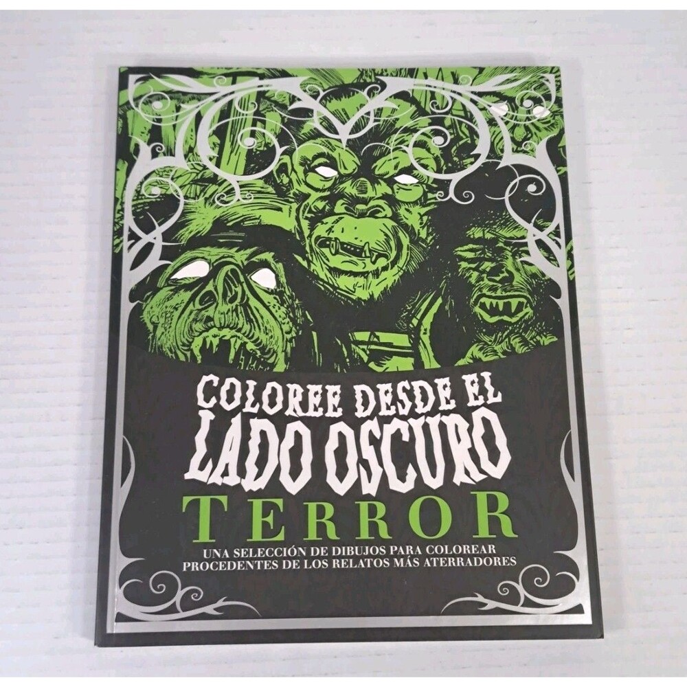 Coloree Desde El Lado Oscuro Terror Coloring Book Spanish Horror Adult Coloring